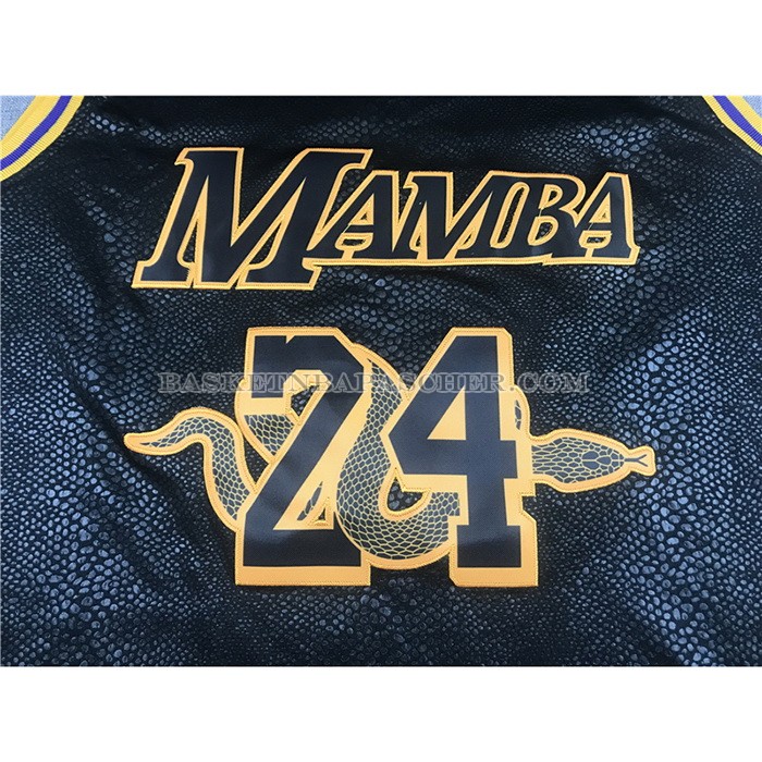 Maillot Los Angeles Lakers Kobe Bryant No 24 8 Black Mamba Noir